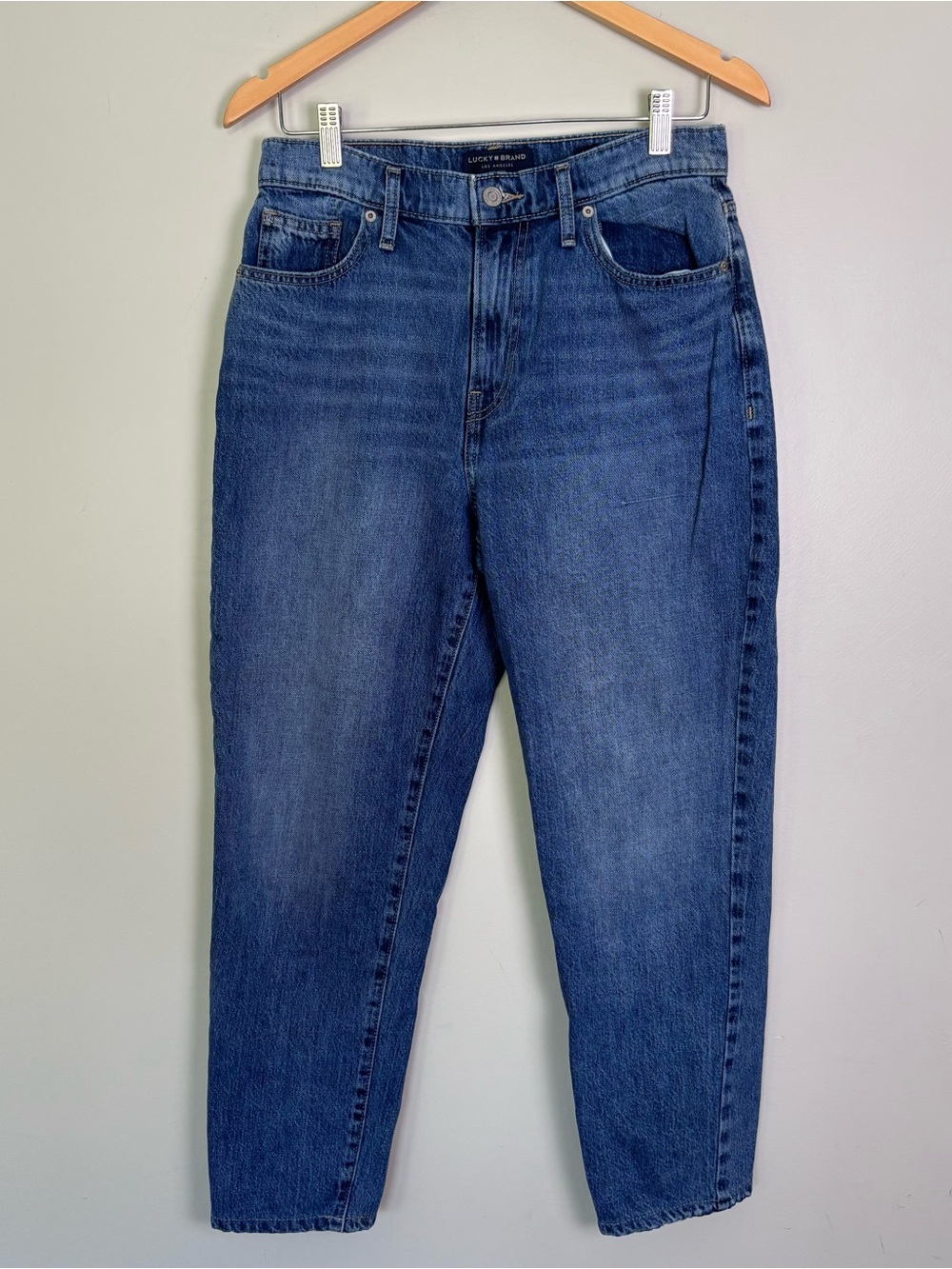 Lucky Brand High Rise Drew Mom Ankle Jeans-Medium Rinse-Women's Size 6/28 A